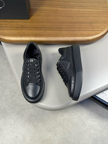 Prada Downtown Leather Platform Sneakers