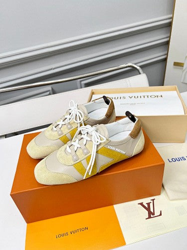 Louis Vuitton LV V-Sign Suede Low-Top Sneakers