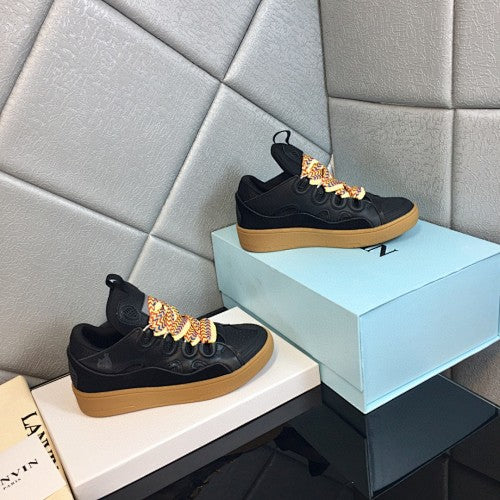 Lanvin Curb Sneakers in a Black & Gum colorway