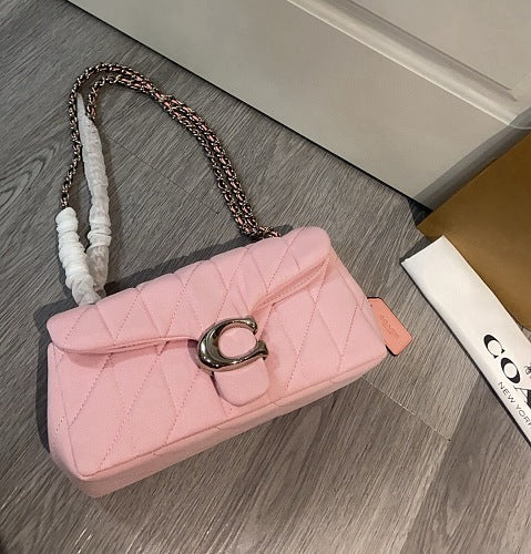 Coach Pink Quilted Tabby Shoulder Bag