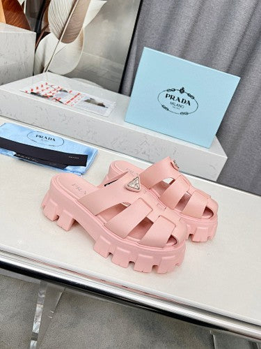 Prada Monolith Fisherman Platform Mule Sandals