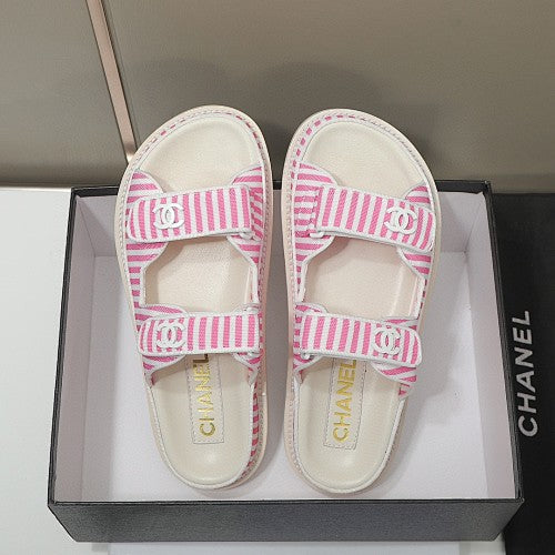 Chanel CC Double-Strap Platform Sandals