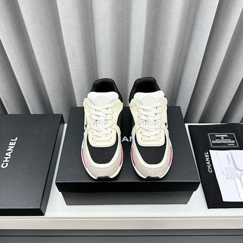 Chanel CC Mesh & Suede Chunky Runner Sneakers
