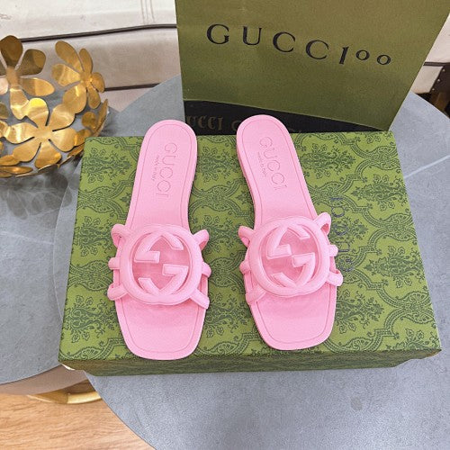Gucci Interlocking G Logo Slide Sandals