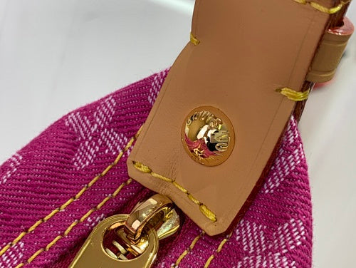 Louis Vuitton Baggy PM Monogram Denim Fuchsia