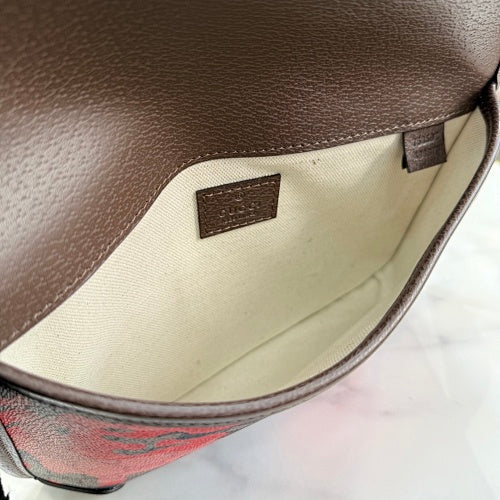 Gucci Small GG Belt Bag in Pink & Red Camouflage Marbled GG Monogra