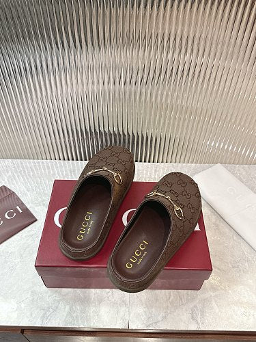 Gucci GG Monogram Horsebit Mule Clogs