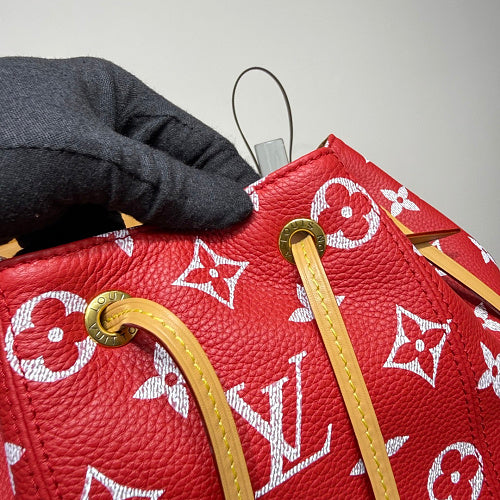 Louis Vuitton Christopher MM Backpack Red Monogram Canvas
