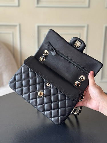 Chanel Classic 11.12 Flap Bag in Black Quilted Lambskin