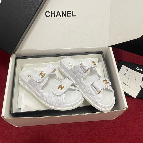 Chanel Quilted CC Dad Sandals