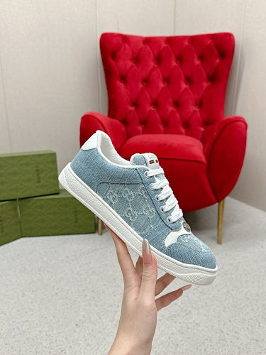 Gucci Ace GG Denim Low-Top Sneakers