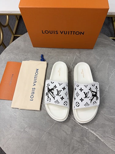 Louis Vuitton Monogram LV Initials Pool Slide Sandals