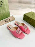 Gucci Double G crystal-embellished slide sandals
