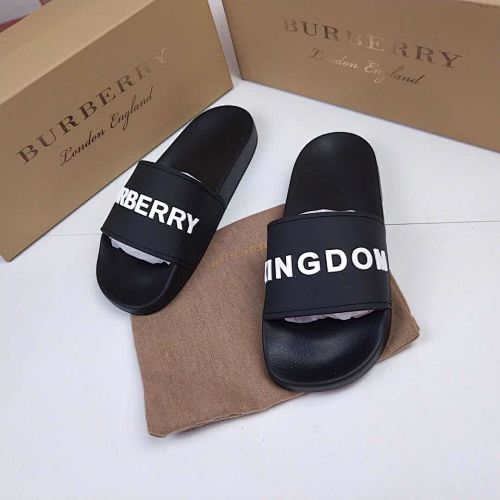 Burberry Kingdom Logo Pool Slide Sandals