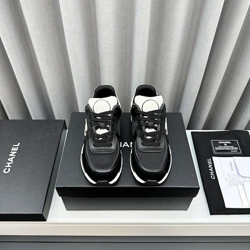 Chanel CC Mesh & Suede Chunky Sneakers