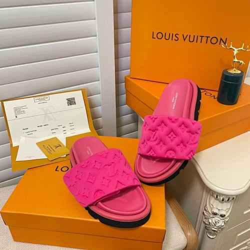 Louis Vuitton Monogram Puffy Platform Slide Sandals