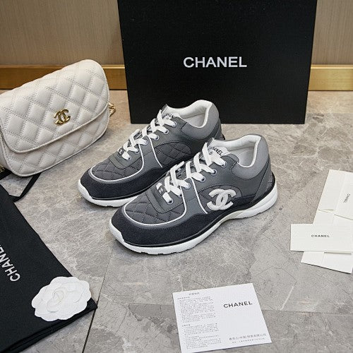 Chanel CC Quilted Low-Top Runner Sneakers