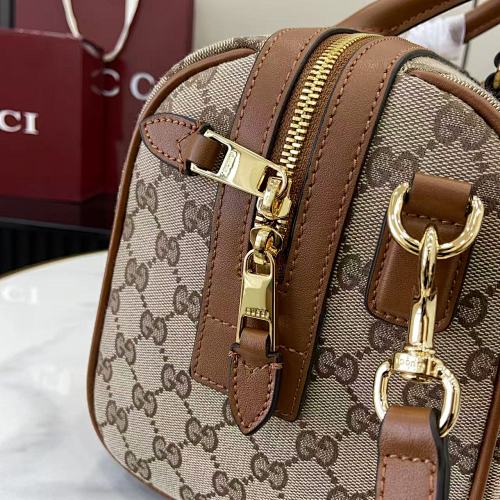 Gucci GG Canvas Web Boston Bag / Top Handle Bag