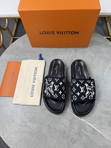 Louis Vuitton Monogram LV Initials Pool Slide Sandals