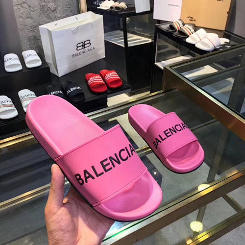 Balenciaga Logo Pool Slide Sandals