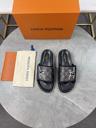 Louis Vuitton Monogram LV Initials Pool Slide Sandals