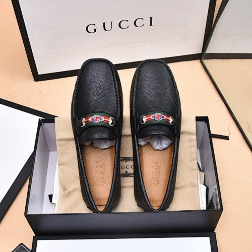 Gucci Horsebit Leather Driver Loafers