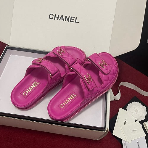 Chanel Quilted CC Dad Sandals