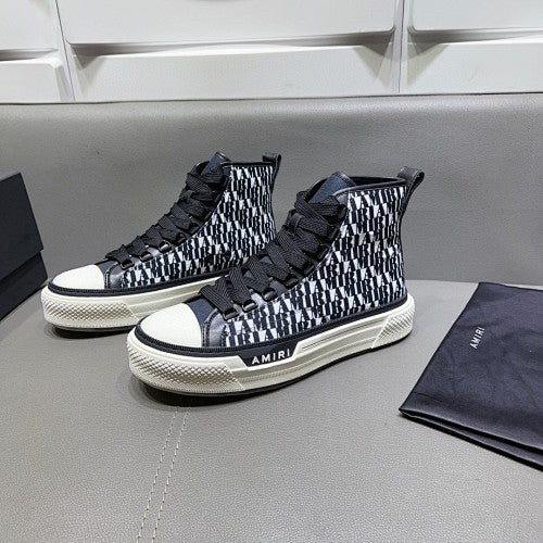 AMIRI Logo Repeat High-Top Sneakers