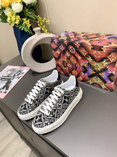 Louis Vuitton Time Out–style Monogram Jacquard Sneakers