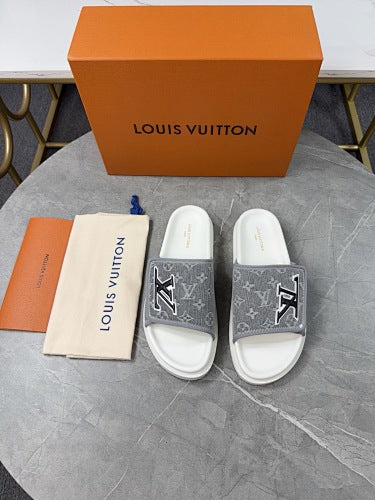 Louis Vuitton Monogram LV Initials Pool Slide Sandals