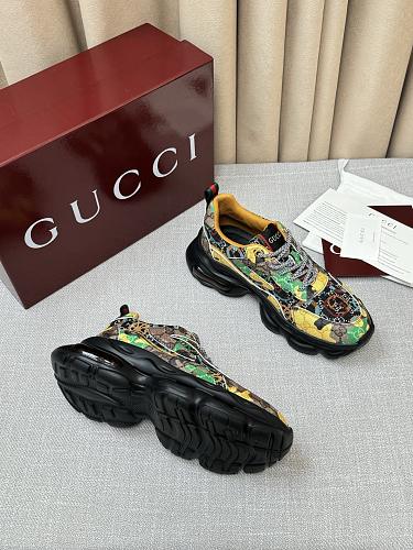 Gucci Multicolor Tapestry Print Chunky Platform Sneakers