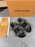 Louis Vuitton Multicolor Monogram Double-Strap Slide Sandals