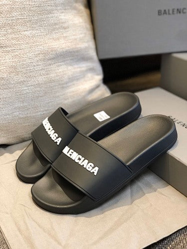 Balenciaga Logo Pool Slide Sandals
