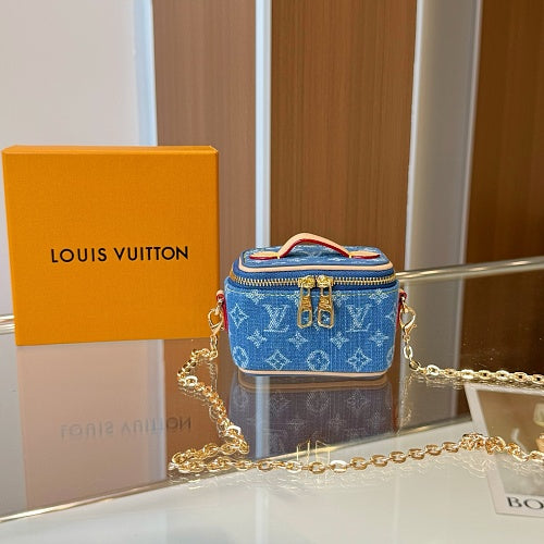 Louis Vuitton Nice Nano Blue Monogram Denim