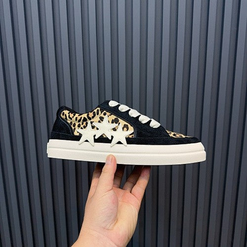 Amiri Skel Top Low Leopard-Print Sneakers