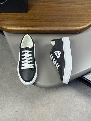 Prada Downtown Leather Platform Sneakers