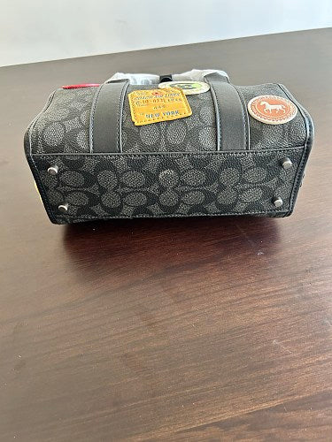 Coach Black Signature Patch Boston Bag