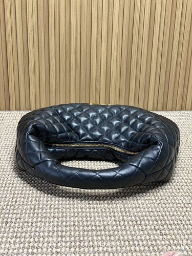 Saint Laurent (YSL) Black Quilted Icare-Style Hobo Bag