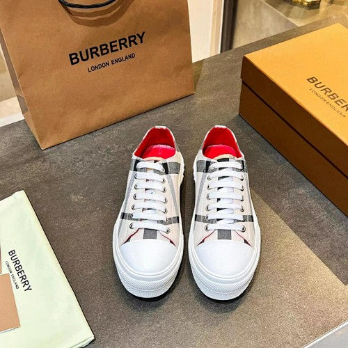 Burberry Check Low-Top Platform Sneakers