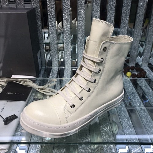 Rick Owens leather high-top sneakers
