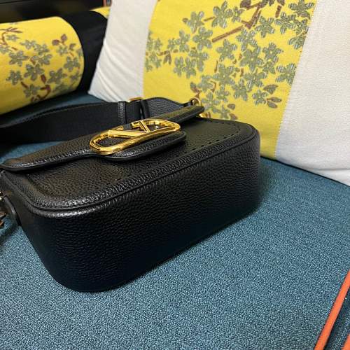 Valentino Garavani VLogo Signature Black Leather Shoulder Bag
