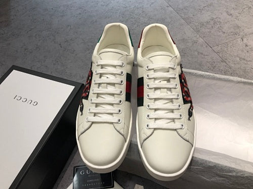 Gucci Ace Kingsnake Embroidered Web Sneakers