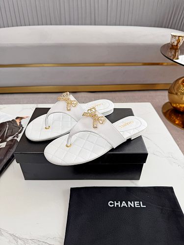 Chanel Quilted Thong Sandals