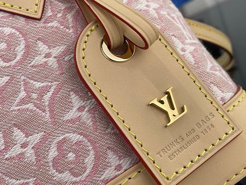 Louis Vuitton Alma BB Monogram Emblème Rose Ruban Jacquard