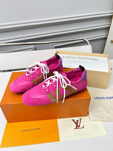 Louis Vuitton LV V-Sign Suede & Nylon Low-Top Sneakers