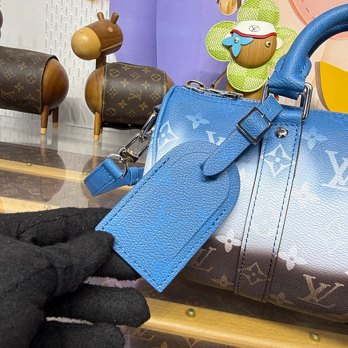 Louis Vuitton Keepall Bandoulière 25 Monogram Pigment Canvas – Blue Gradient