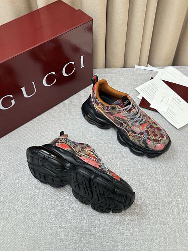Gucci Multicolor Tapestry Print Chunky Platform Sneakers