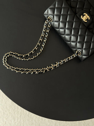 Chanel Classic 11.12 Flap Bag in Black Quilted Lambskin