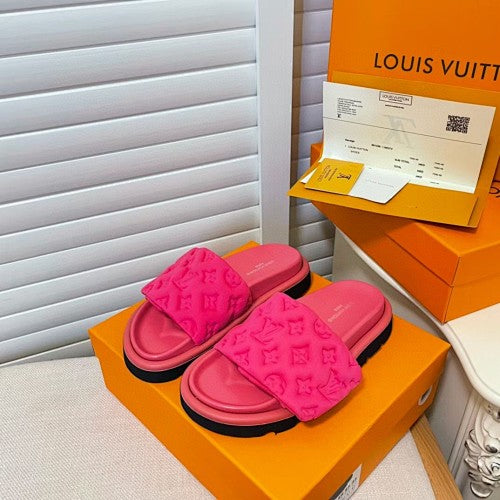 Louis Vuitton Monogram Puffy Platform Slide Sandals