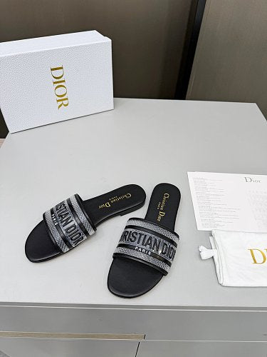 Dior Dway Heeled Slide Sandals